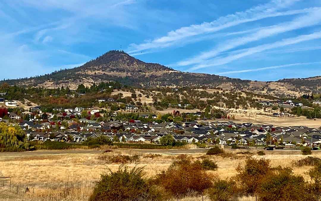 The view of Roxy Anne Peak from Medford