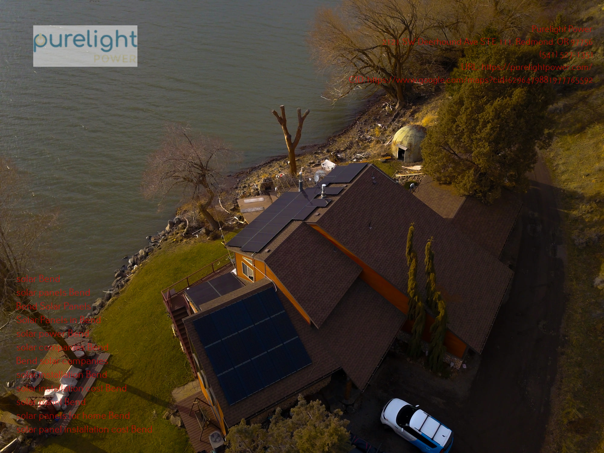 Sky view of solar install